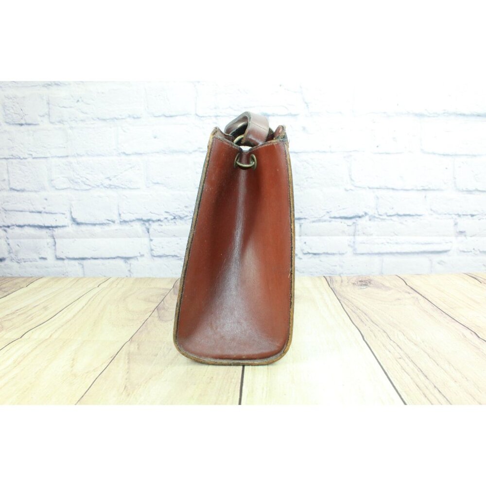 Vintage Patchwork Multi Brown Leather Suede Satch… - image 4